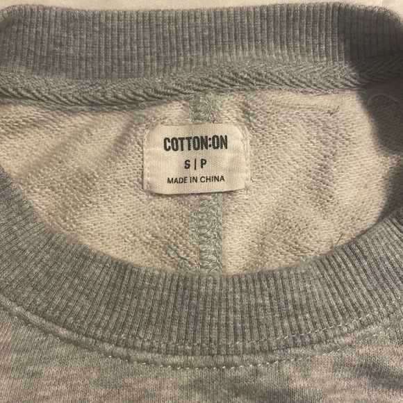 COTTON ON WOMENS SMALL OVERSIZED GREY EAGLE FREERIDER CREWNECK - Picture 2 of 4